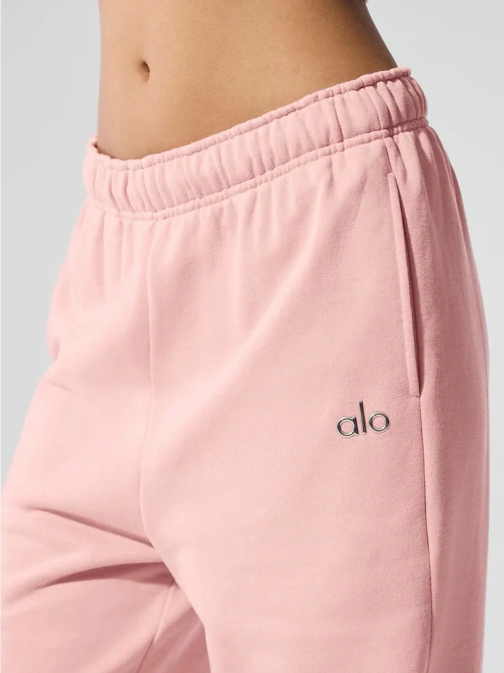 ALO Yoga Pink Quartz Oversized Crew Sweatshirt & Sweatpants Sz M Crewneck SZ L
